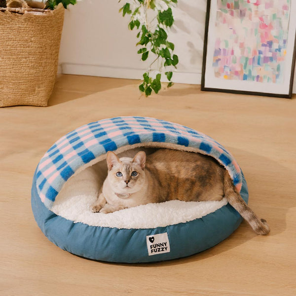 Waschbares Ultraweiches Rundes Katzenbett für den Schlaf