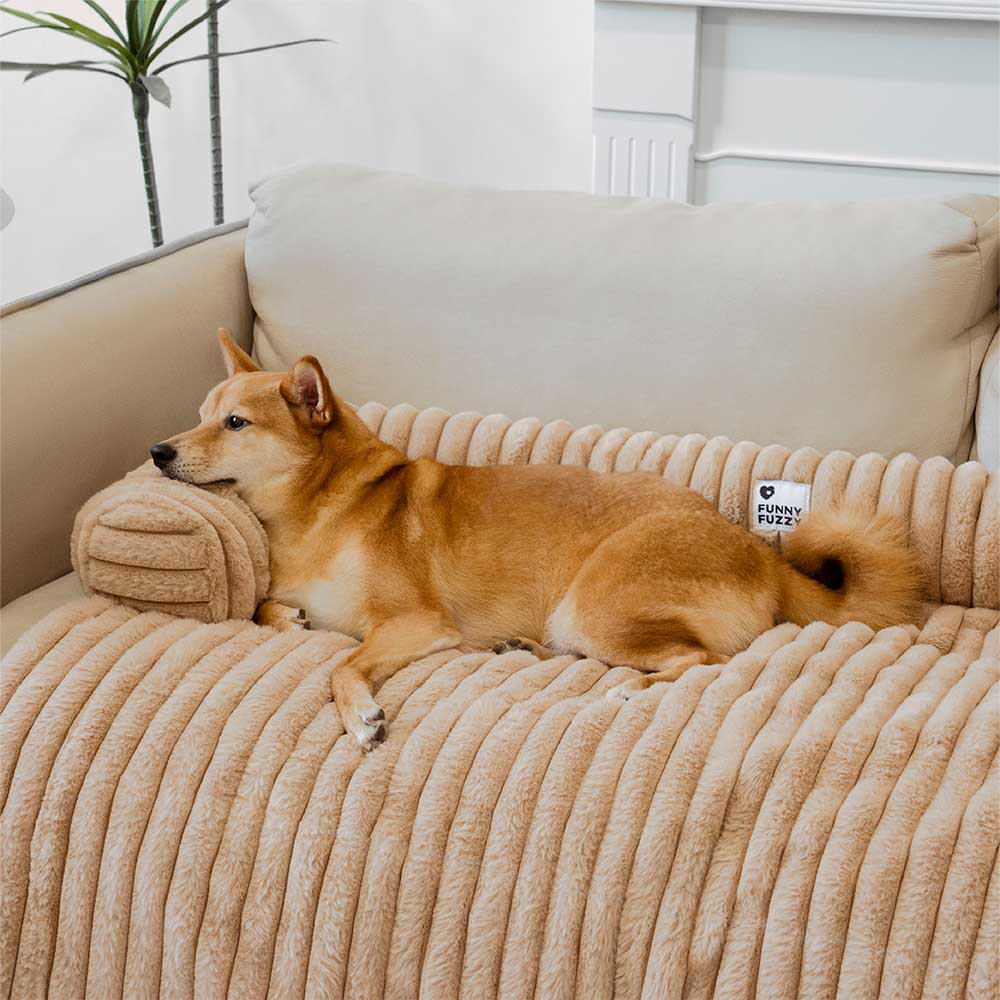 Flauschige Sofadecke Nackenrolle Hundematte Couchbezug