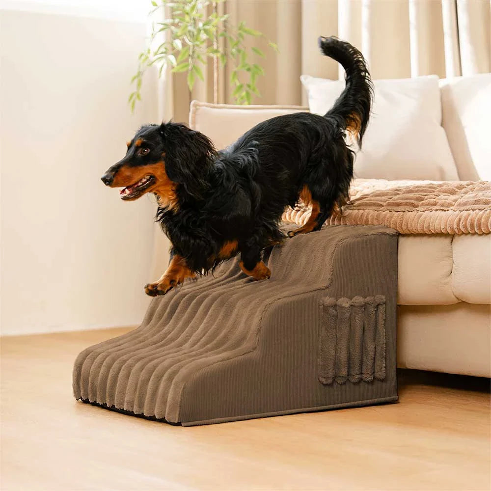 2-in-1 Flauschleiter und Bett für Haustiere – CreamyRamp