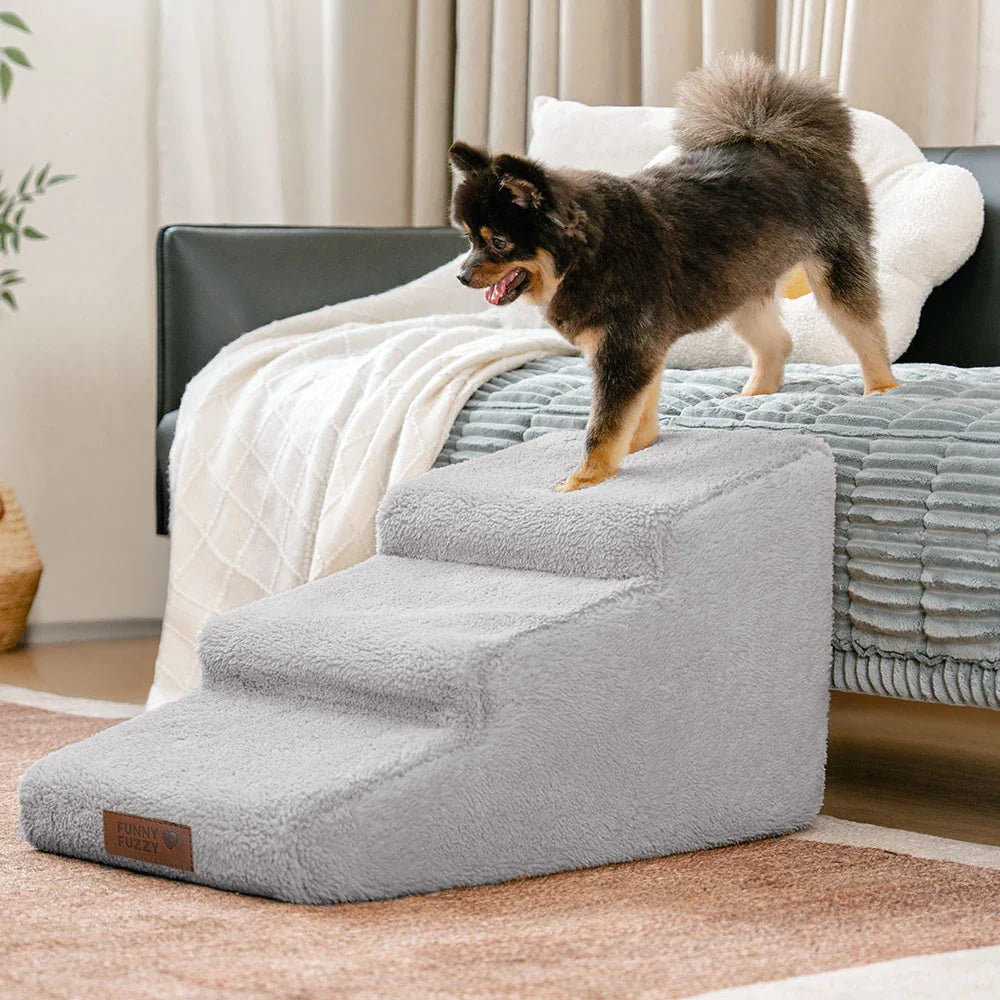 Kletterhilfe für den Zugang zum Bett und zur Couch Gelenkschutz weiche Hundrampe Treppe - haustierfreundliches Schlafzimmer