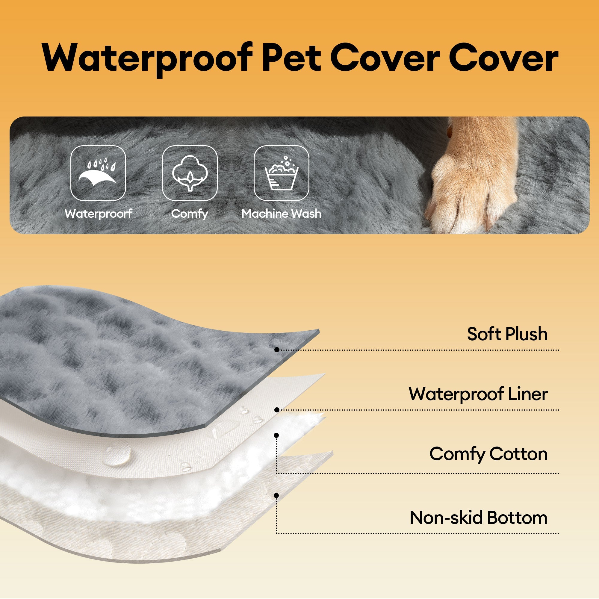 Fluffy Plüsch Kunstpelz Warme Haustiermatte Rutschfeste Couchdecke