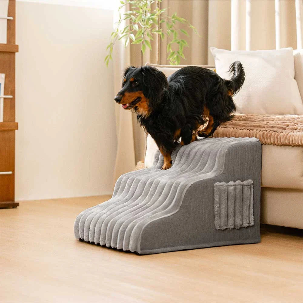 2-in-1 Flauschleiter und Bett für Haustiere – CreamyRamp