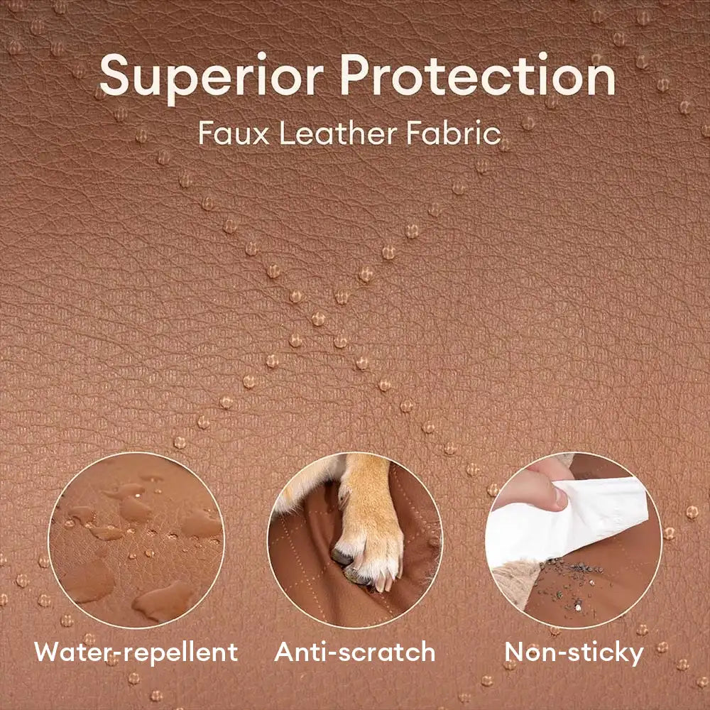 Warmes Plüsch- und Kunstleder-Wickel-Orthopädisches Hundekissen