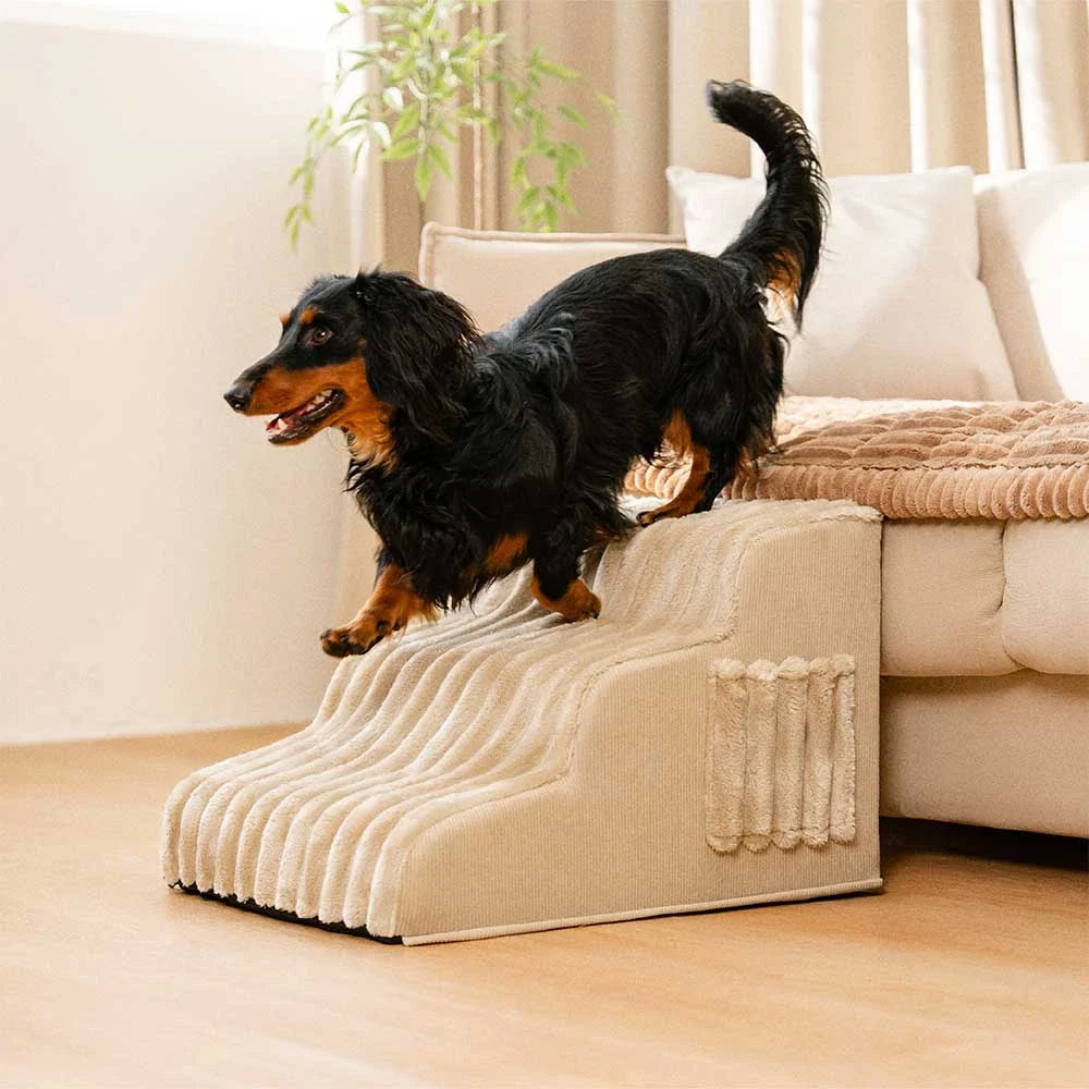 2-in-1 Flauschleiter und Bett für Haustiere – CreamyRamp