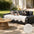 Wasserabweisender Teddyfleece Outdoor Sofaüberwurf mit rutschfester Rückseite – gerade Ausführung