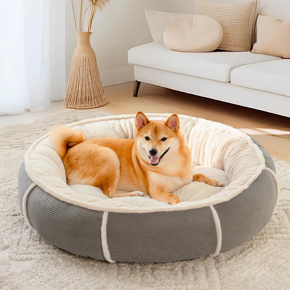 Ultra-Plüsch-Corduroy-Anti-Angst-Hundebett