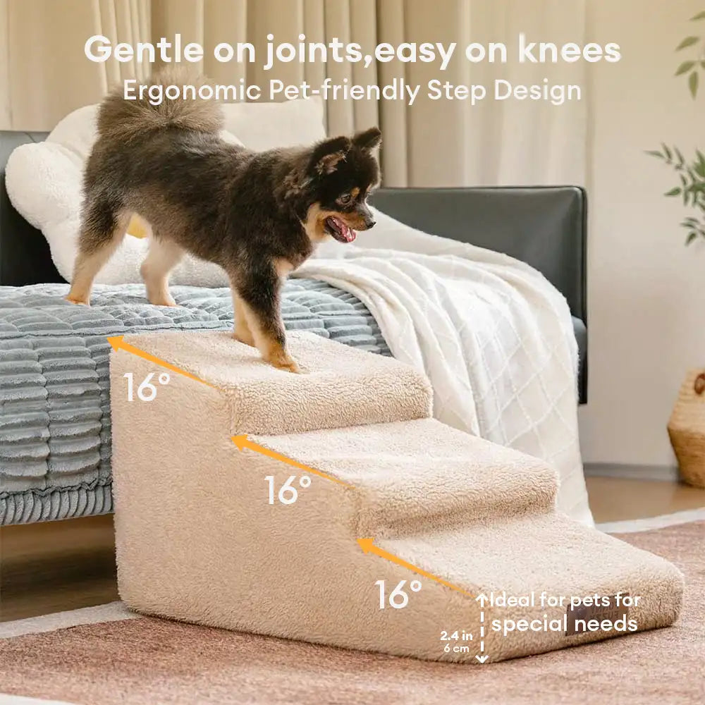 Kletterhilfe für den Zugang zum Bett und zur Couch Gelenkschutz weiche Hundrampe Treppe - haustierfreundliches Schlafzimmer