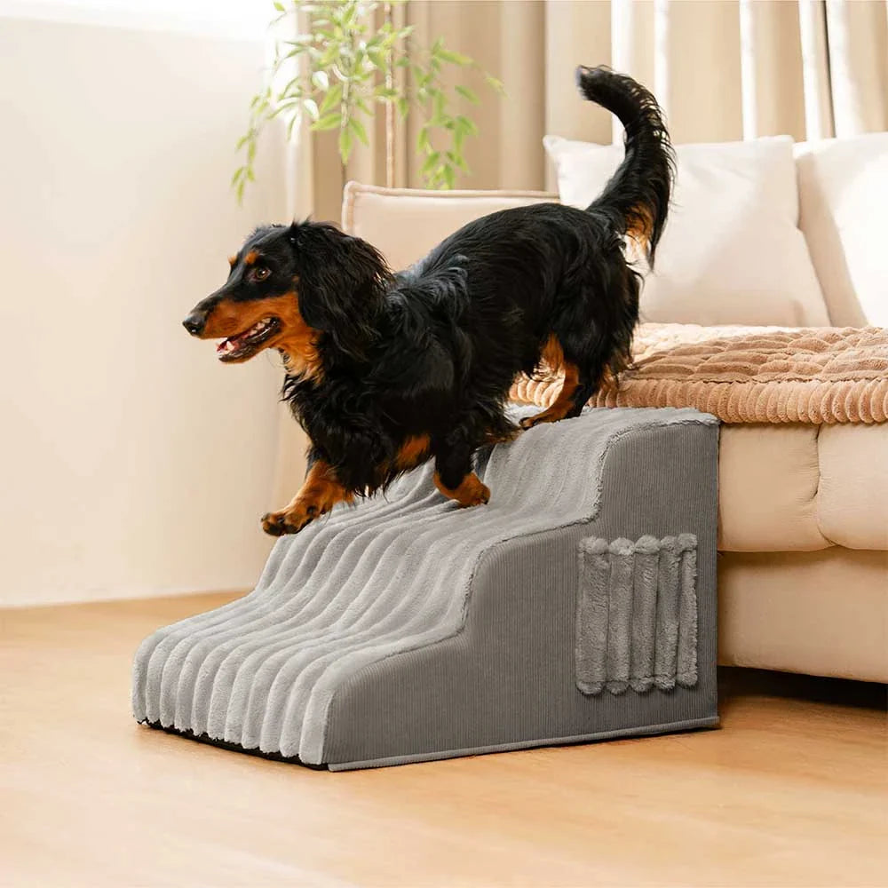 2-in-1 Flauschleiter und Bett für Haustiere – CreamyRamp