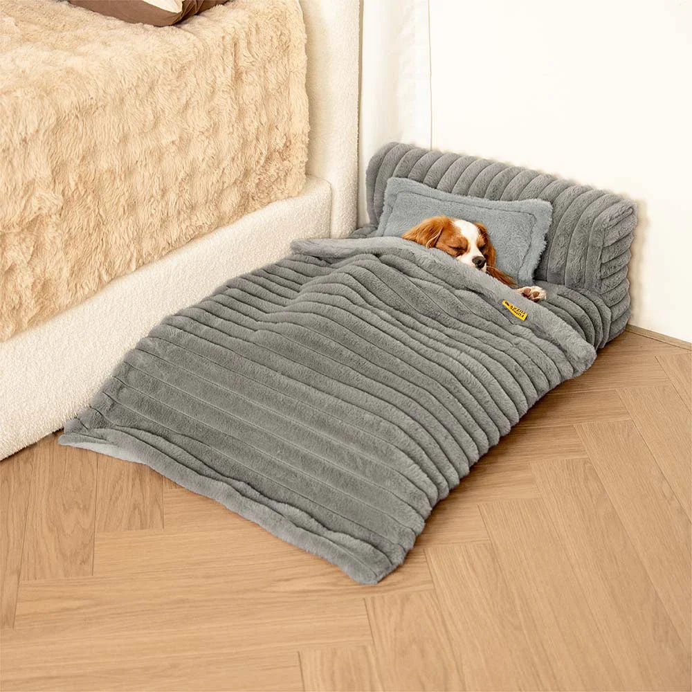 Mini-Plüsch-Hausstil Rückenstütze Orthopädisches Bett für kleine Hunde - TinyNest