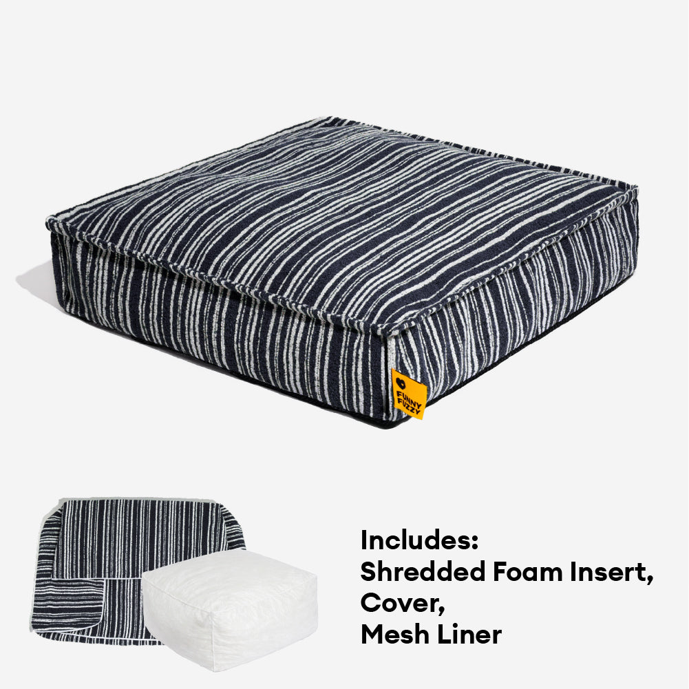 Nachhaltiger Stauraum Pouf Ottoman & Hundebett - Funnyfuzzy SnugNest