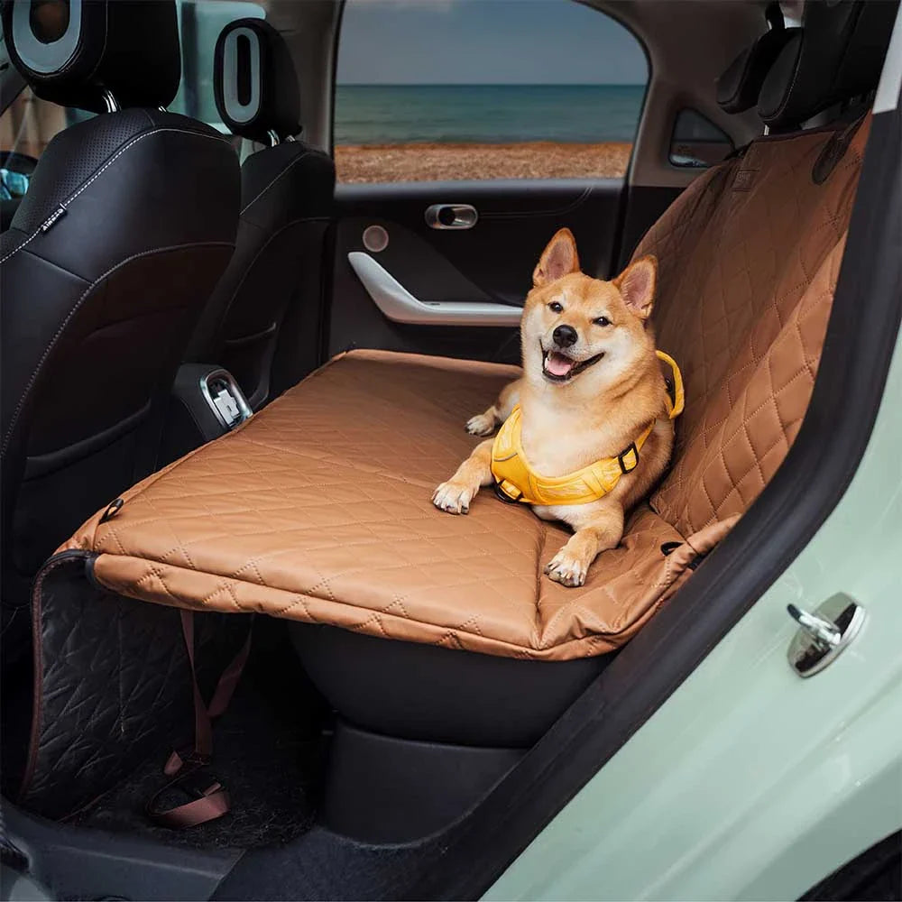 Premium Kunstleder wasserabweisend Hängematte Hund Autositz Abdeckung - RideProtector