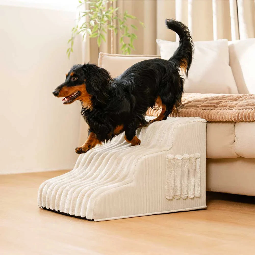 2-in-1 Flauschleiter und Bett für Haustiere – CreamyRamp