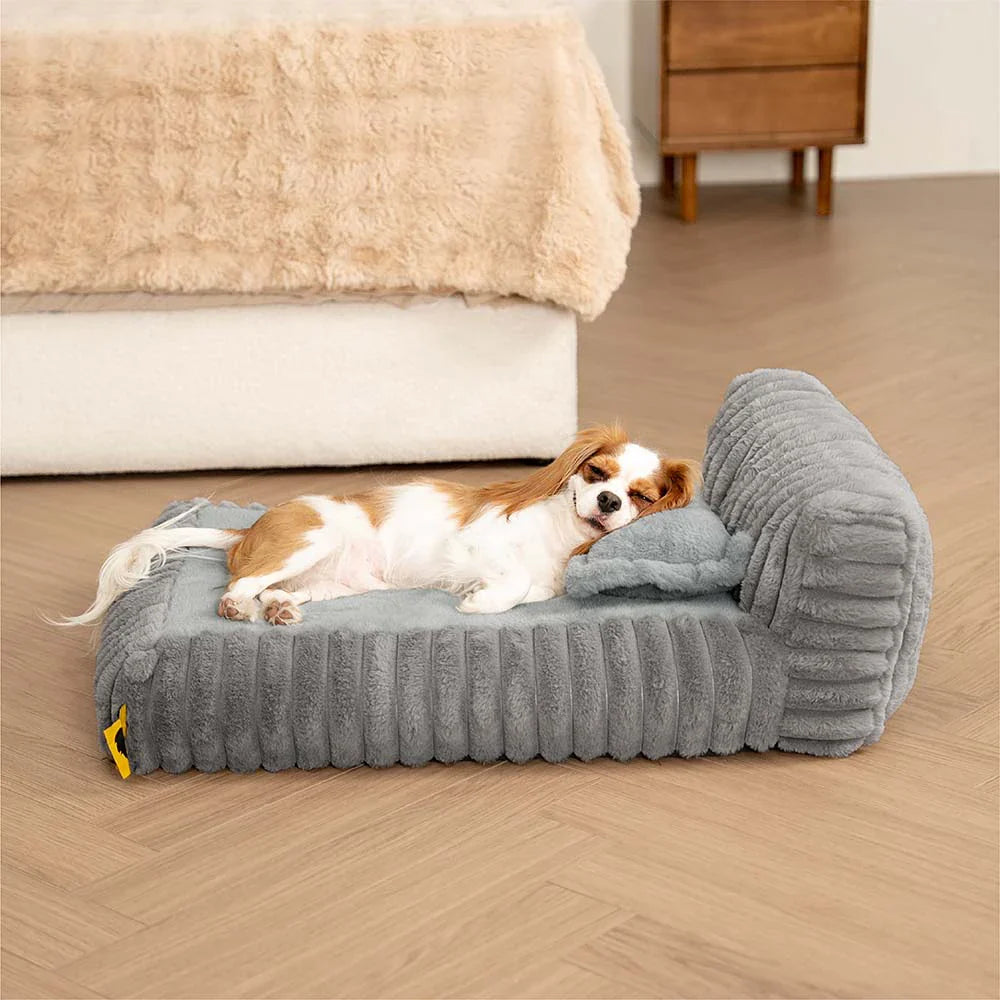 Mini-Plüsch-Hausstil Rückenstütze Orthopädisches Bett für kleine Hunde - TinyNest