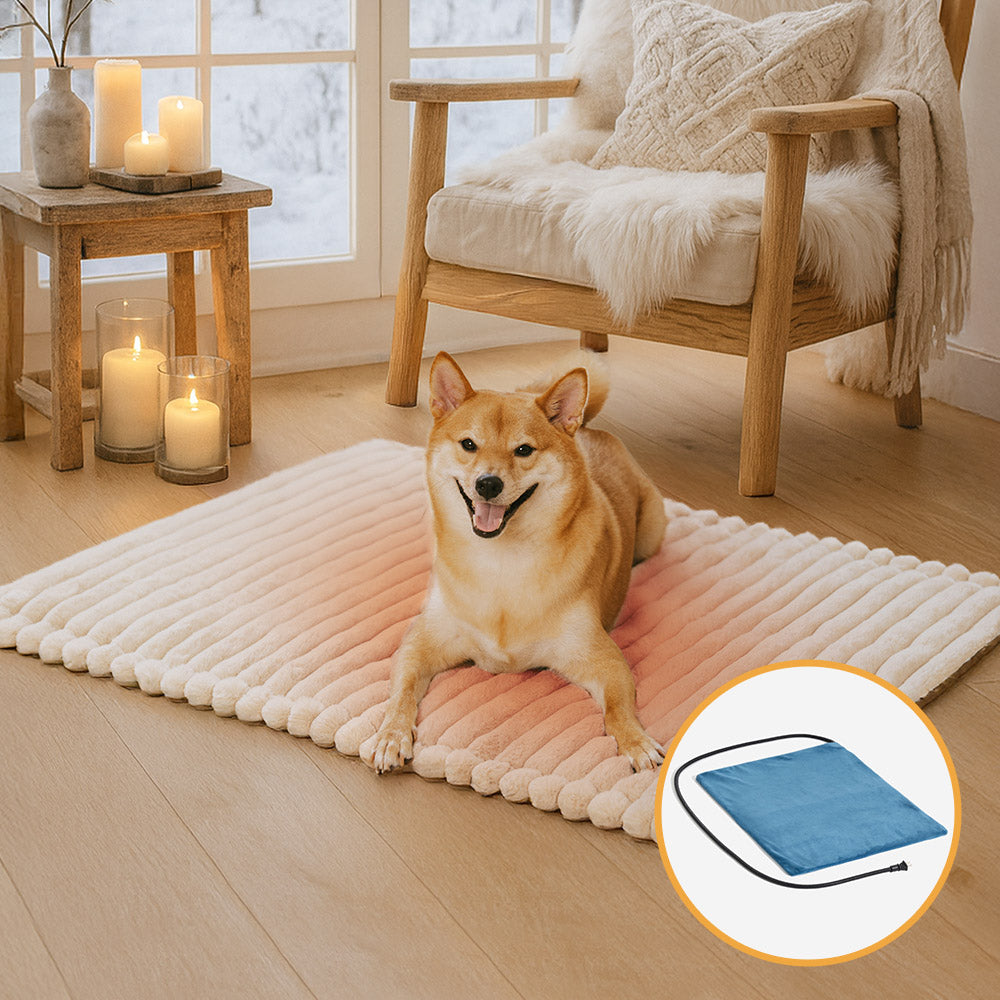 Fluffy Faux Rabbit Fur Waschbarer Warmer Tiermatte - ComfyEase