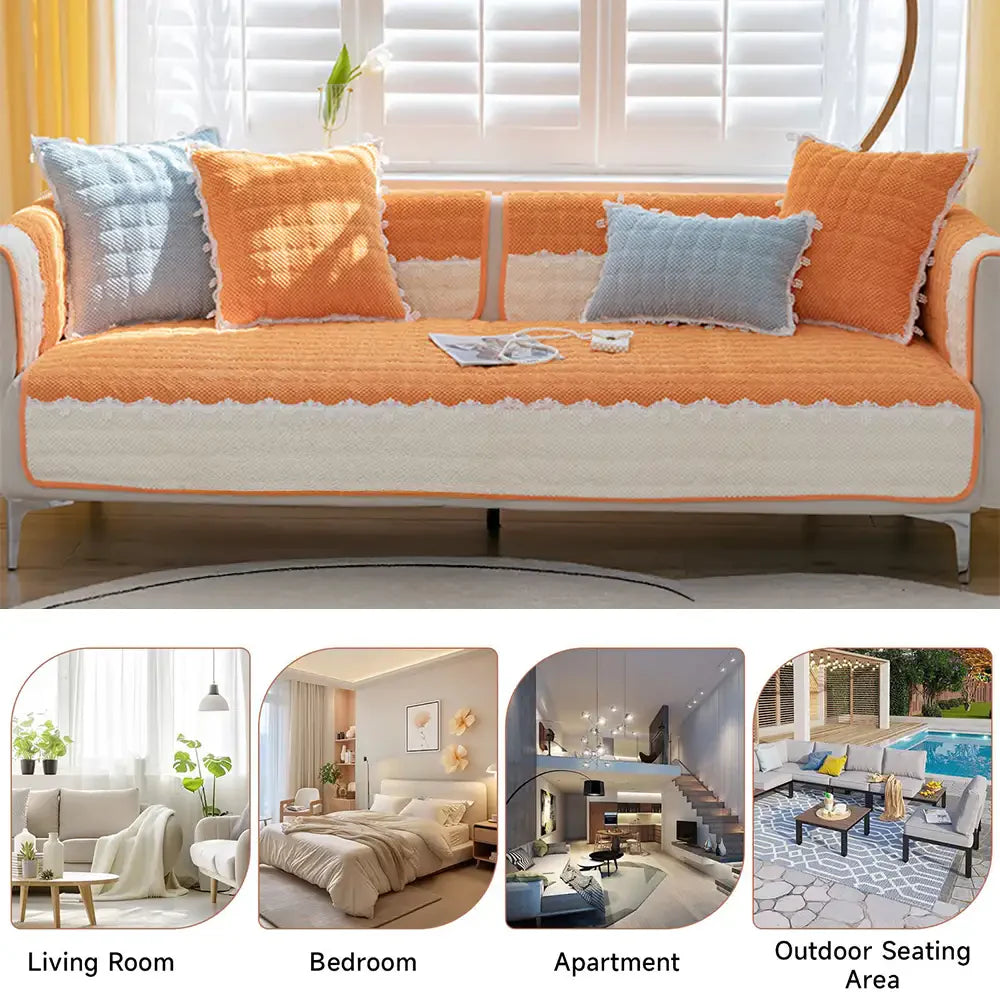 Corduroy Warm Kratzfeste Sofa-Schutzhülle