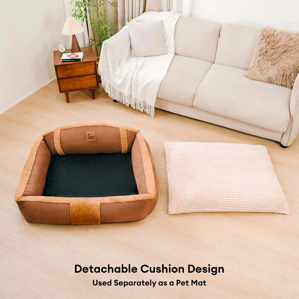 Großes Gemütliches Beruhigendes Sofa-Hundebett im Vintage-Stil