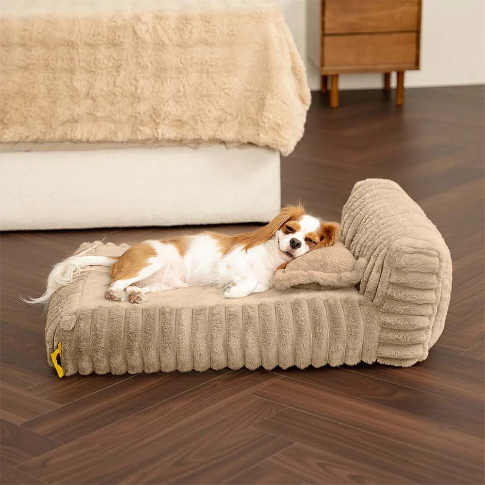 Mini-Plüsch-Hausstil Rückenstütze Orthopädisches Bett für kleine Hunde - TinyNest