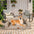 Luxe Kunstleder Faltbares Orthopädisches Großes Hundebett - Outdoor