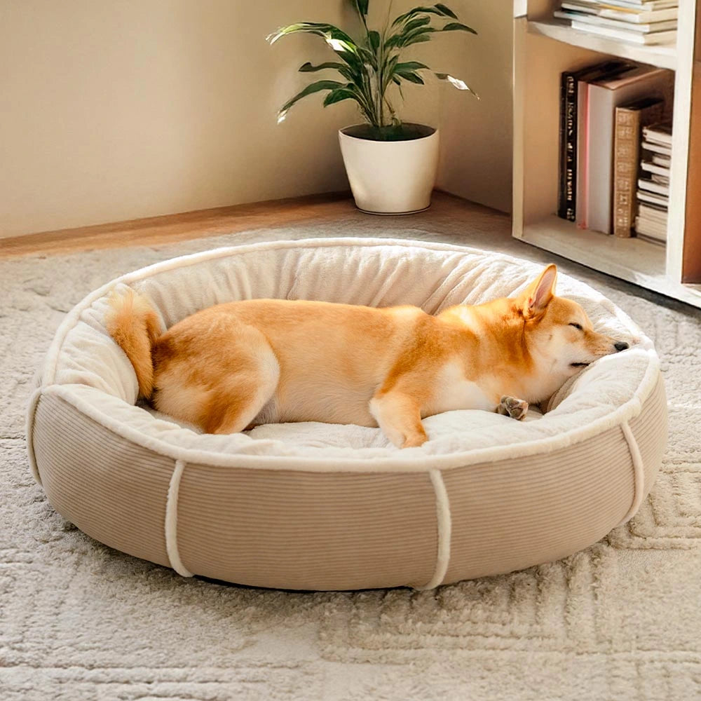 Ultra-Plüsch-Corduroy-Anti-Angst-Hundebett