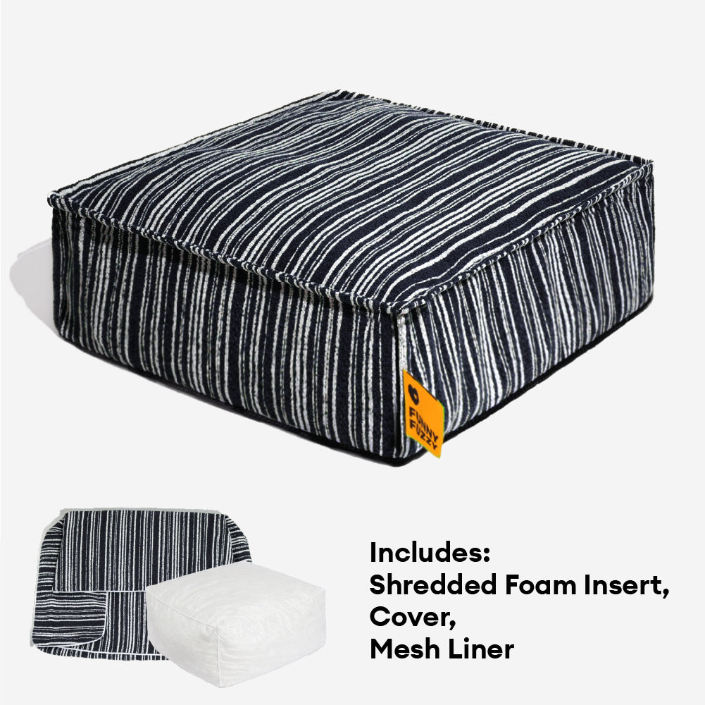 Nachhaltiger Stauraum Pouf Ottoman & Hundebett - Funnyfuzzy SnugNest