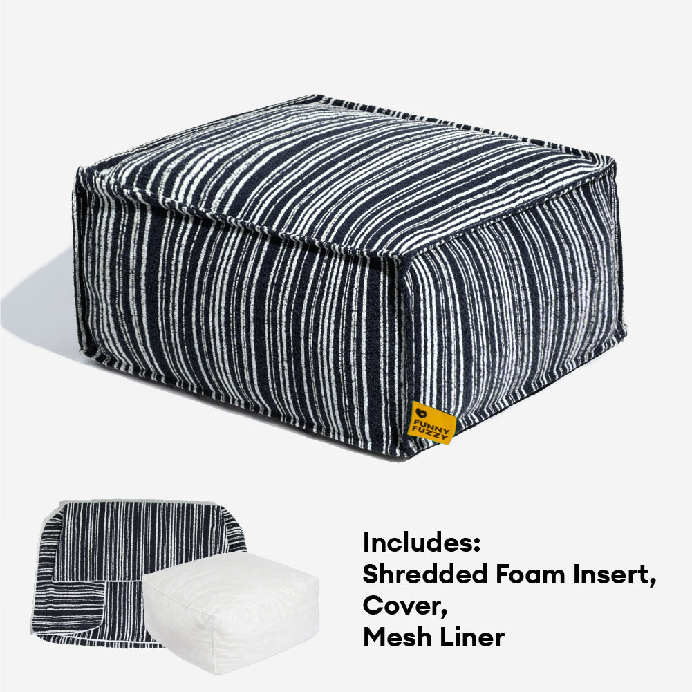 Nachhaltiger Stauraum Pouf Ottoman & Hundebett - Funnyfuzzy SnugNest
