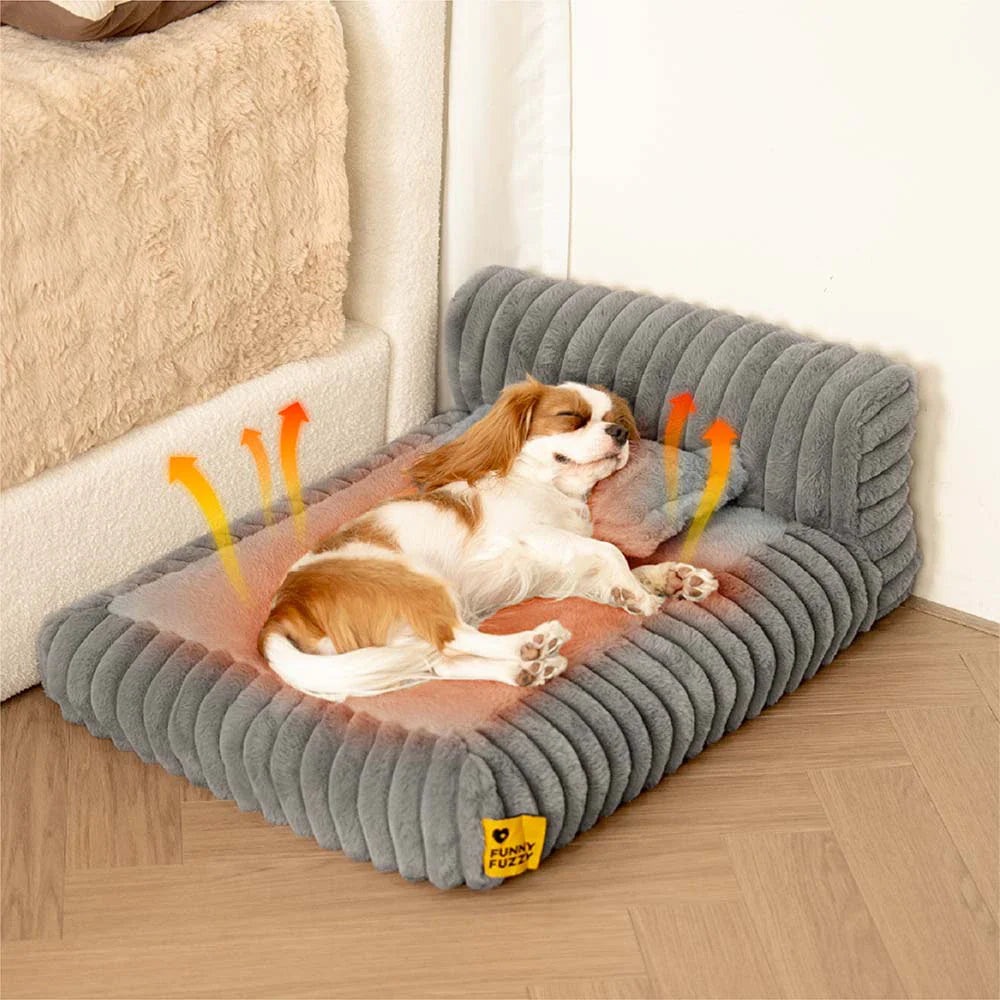 Mini-Plüsch-Hausstil Rückenstütze Orthopädisches Bett für kleine Hunde - TinyNest
