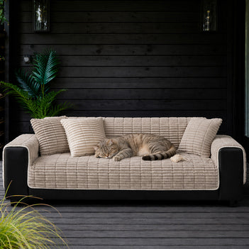 Einsitzer Bequemer Fleece Outdoor Sofa Schutzhülle Rutschfeste Couchbezug