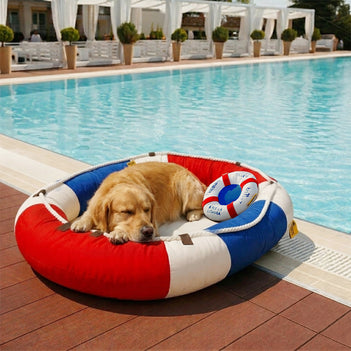 Outdoor Sommerliche Kühlung Wasserdichtes Bootsförmiges Haustierbett mit Kissen – Chill Raft