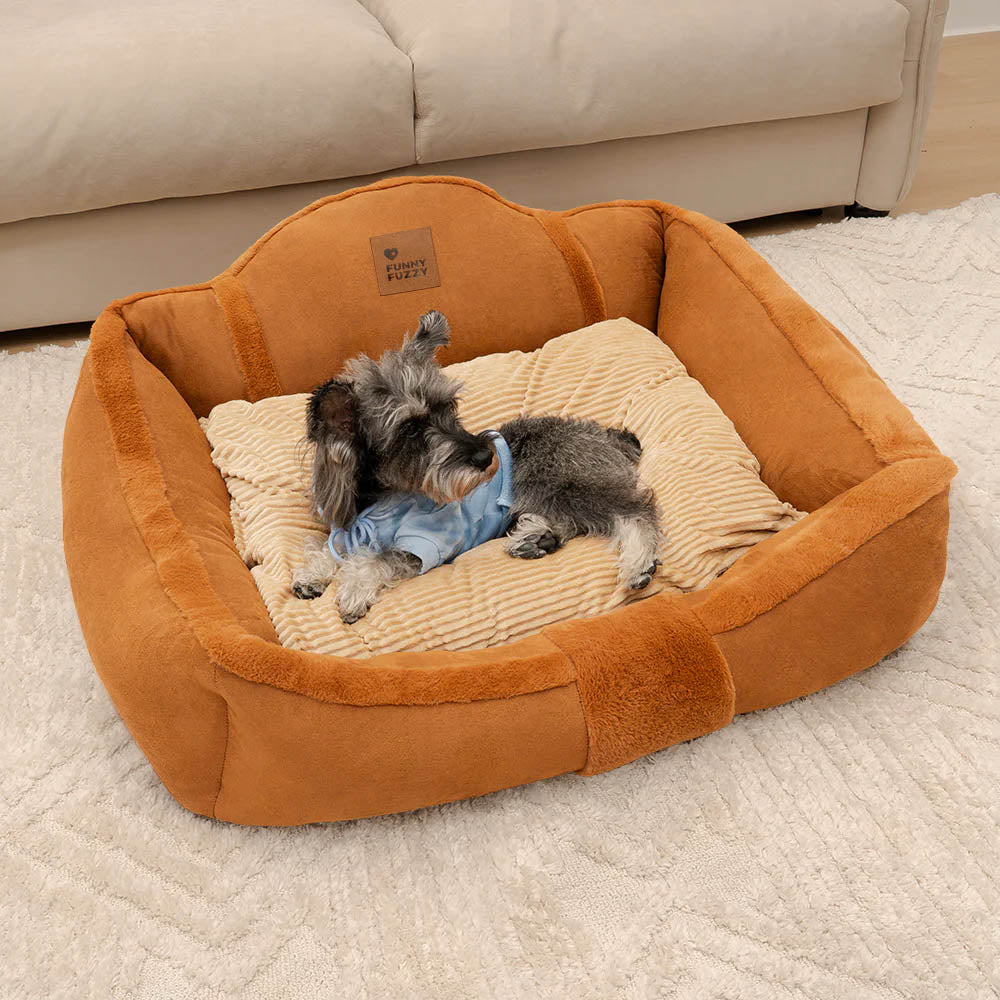 Großes Gemütliches Beruhigendes Sofa-Hundebett im Vintage-Stil