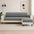 Ganzjahres Rutschfestes Streifen-Teppich Möbelschutz mit Armlehnen Outdoor Couchbezug
