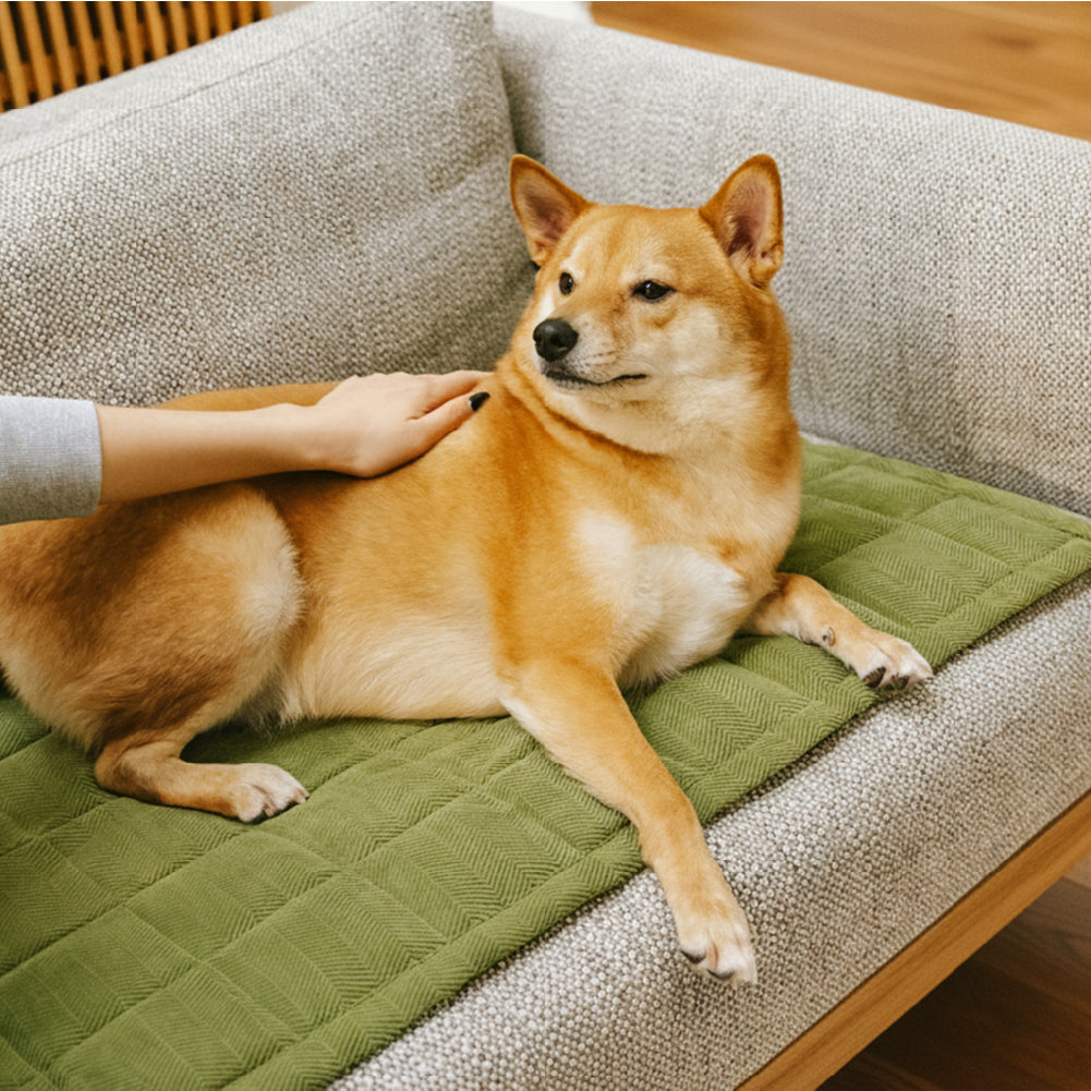 Zickzack-Chenille Elegante Atmungsaktive Sofadecke Rutschfeste Couchhülle