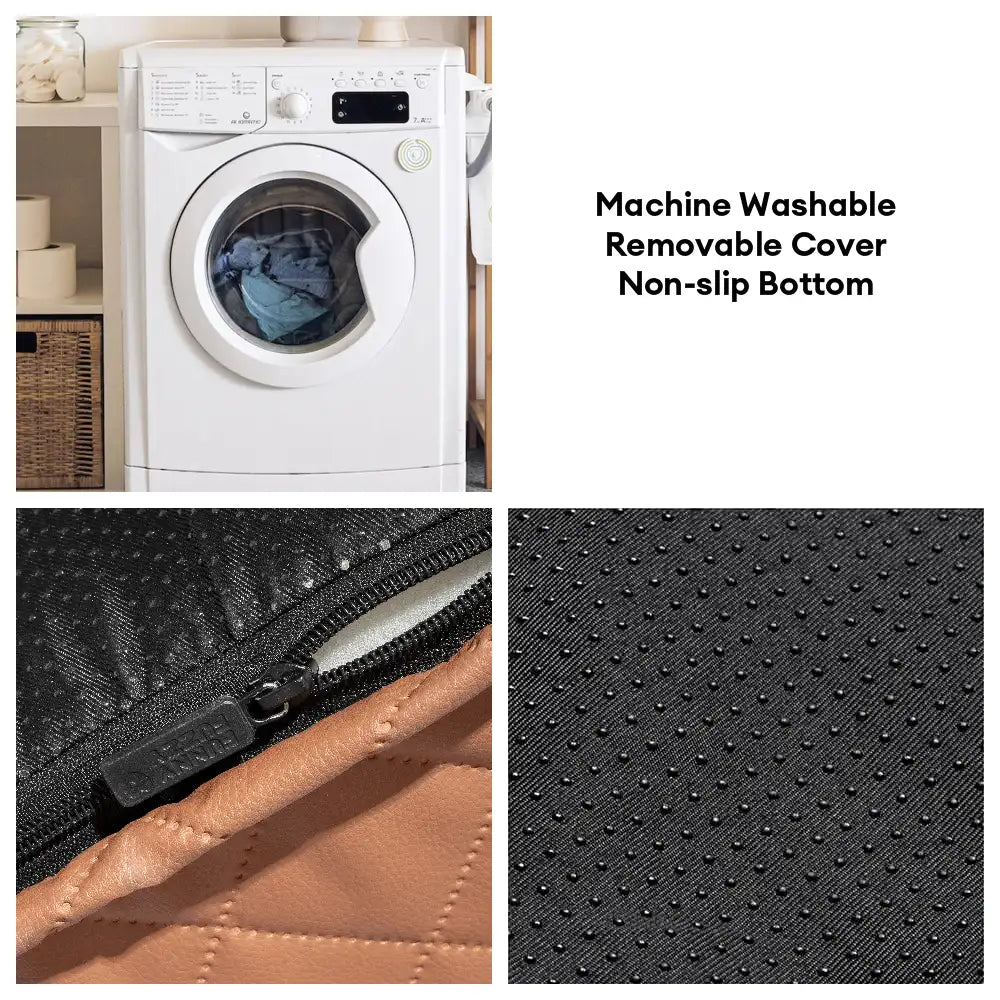 Warmes Plüsch- und Kunstleder-Wickel-Orthopädisches Hundekissen