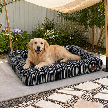 Outdoor Orthopädisches ganzjahres Memory Foam Eckhundebett - Funnyfuzzy SnugNest