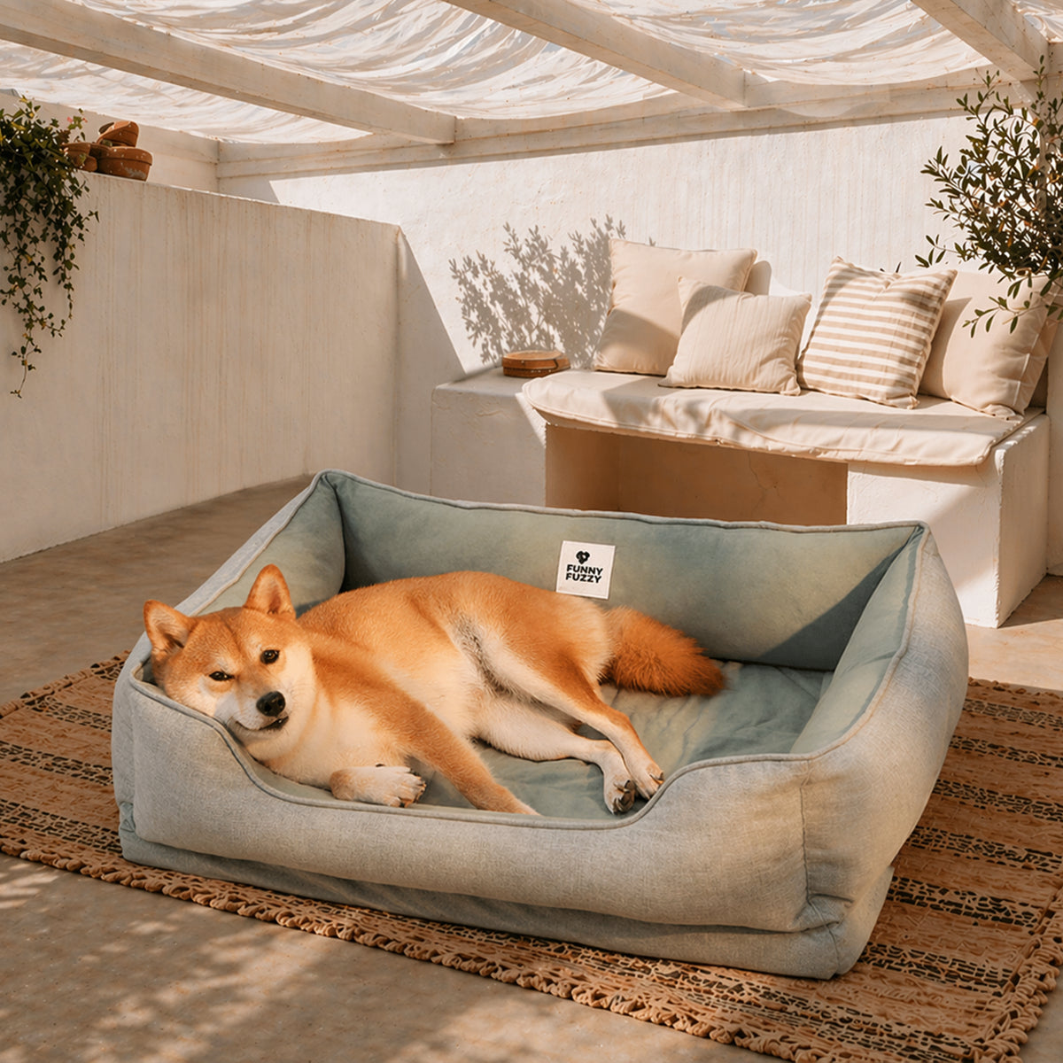 Outdoor Hundebett - Quadratisches Brot