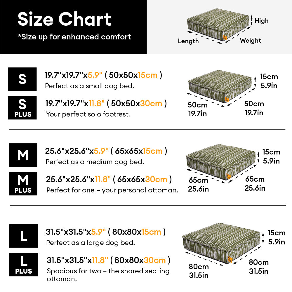 Nachhaltiger Stauraum Pouf Ottoman & Hundebett - Funnyfuzzy SnugNest