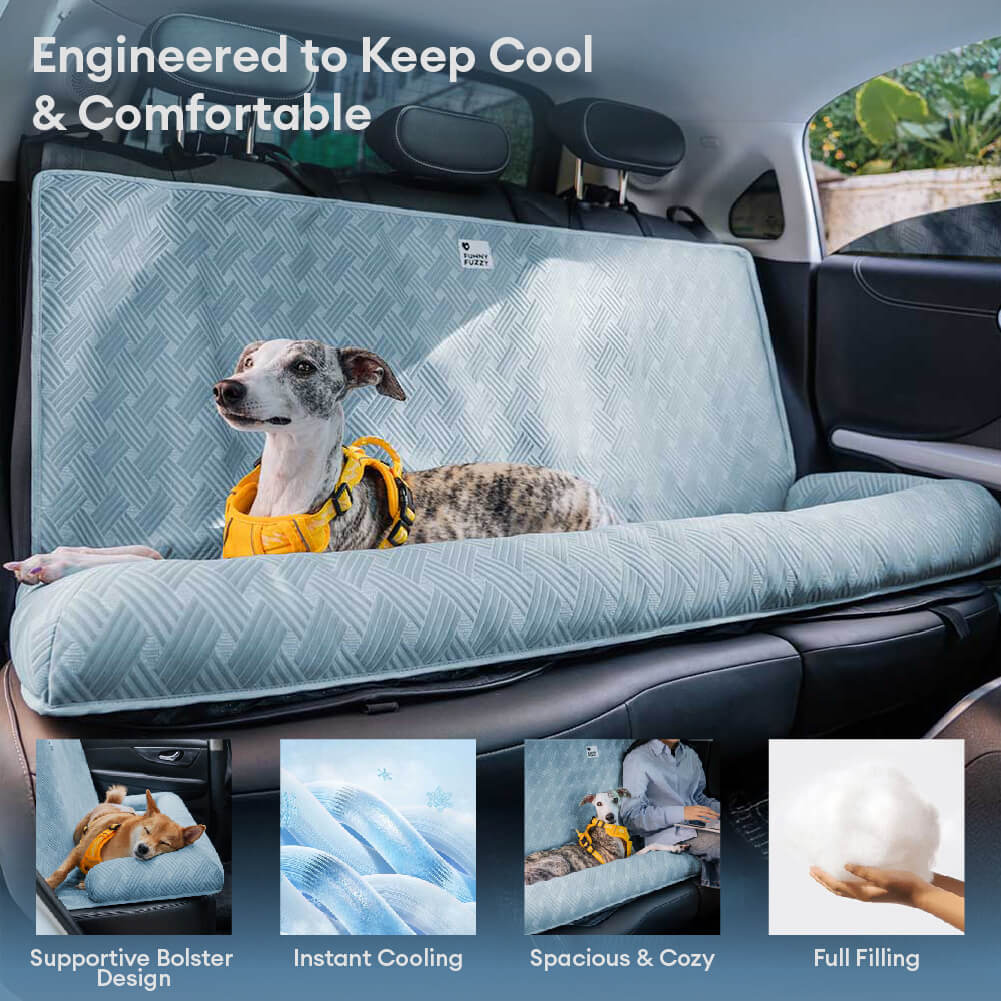 Kühlende Reiseunterlage Sicherheitsrückenlehne großes Hundecar-Seat-Bett - Roadtrip