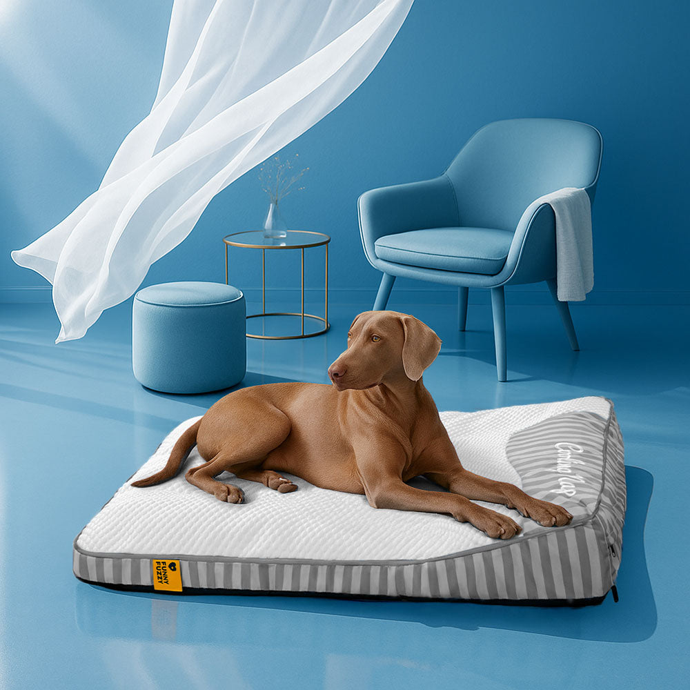 Extra große kühlende waschbare rechteckige orthopädische Hundebett - für den Außenbereich