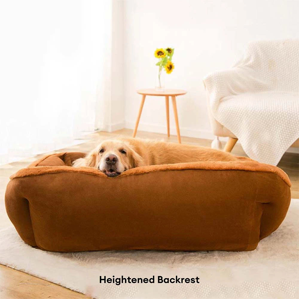 Großes Gemütliches Beruhigendes Sofa-Hundebett im Vintage-Stil