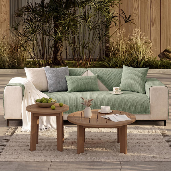 Einfacher Einfarbiger Kratzfester Chenille Outdoor Schutzsofabezug