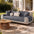 Ganzjahres-Nordic-Style-gestepptes Plüsch Outdoor Sofaüberwurf mit rutschfestem Boden