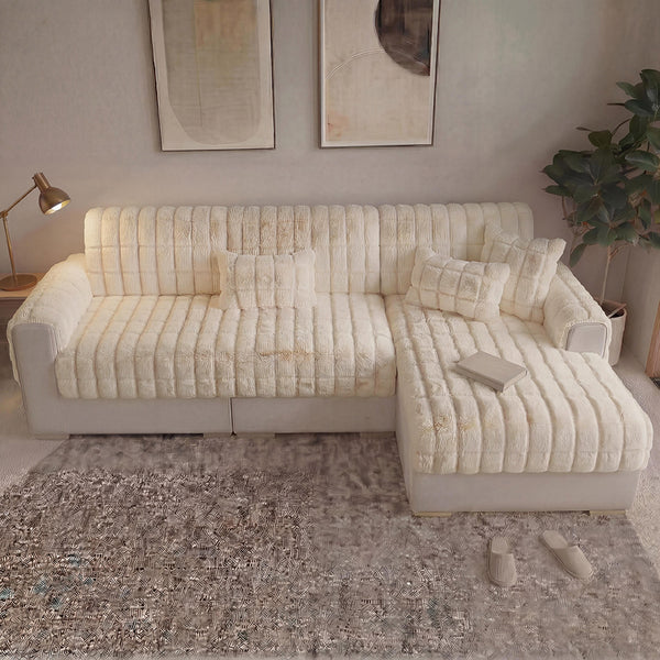 Wasserabweisender, flauschiger, weicher Möbelbeschützer für Ecksofa - EverDry