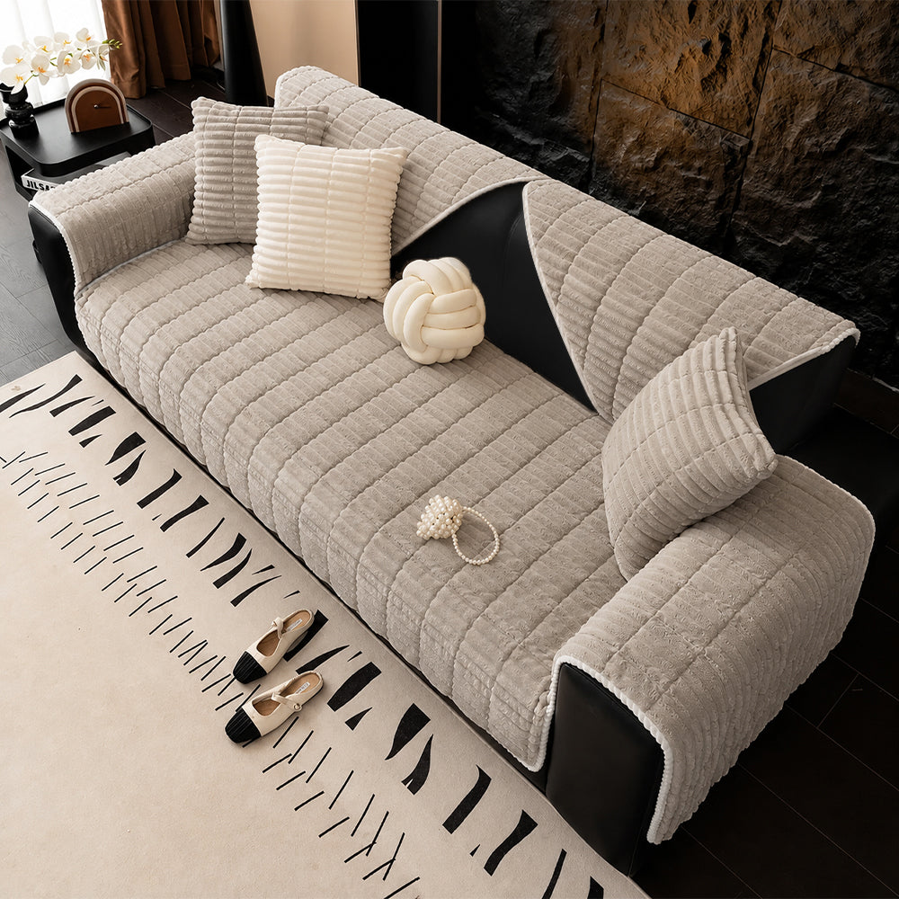Wasserfeste gemütliche Fleece-Sofa-Schutz rutschfeste Sofabezug