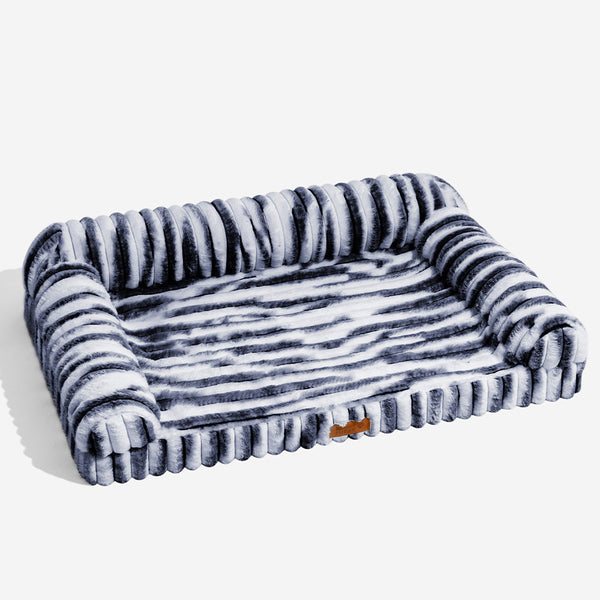 Fluffy Gestreiftes Orthopädisches Hundebett - Luxus Komfort