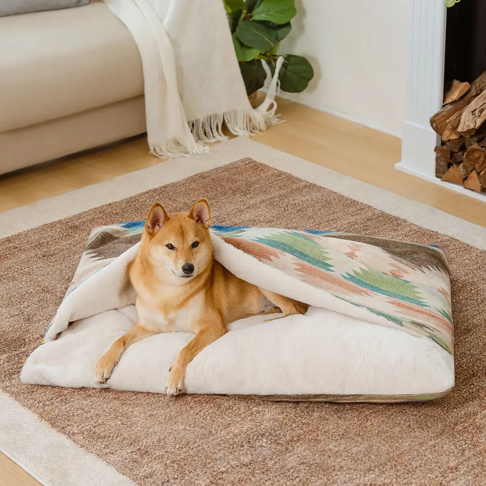 Ganzjahres umkehrbares Boho-Höhlenbett für Hunde - HugSack