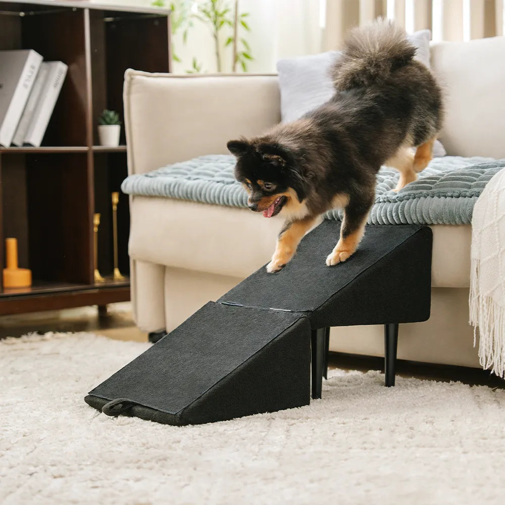 2-in-1 Umwandelbare Holz-Haustreppe Hund Rampen Treppen