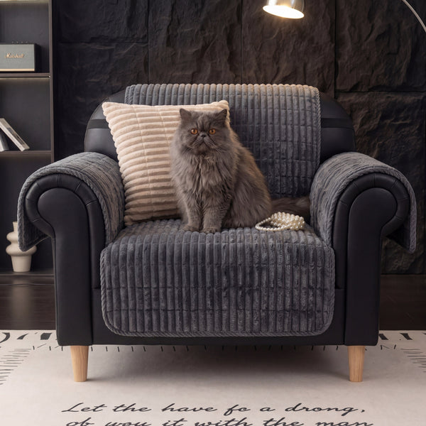 Einteilige gemütliche Flanell-Sofa-Schutz rutschfeste Recliner-Stuhlhüllen