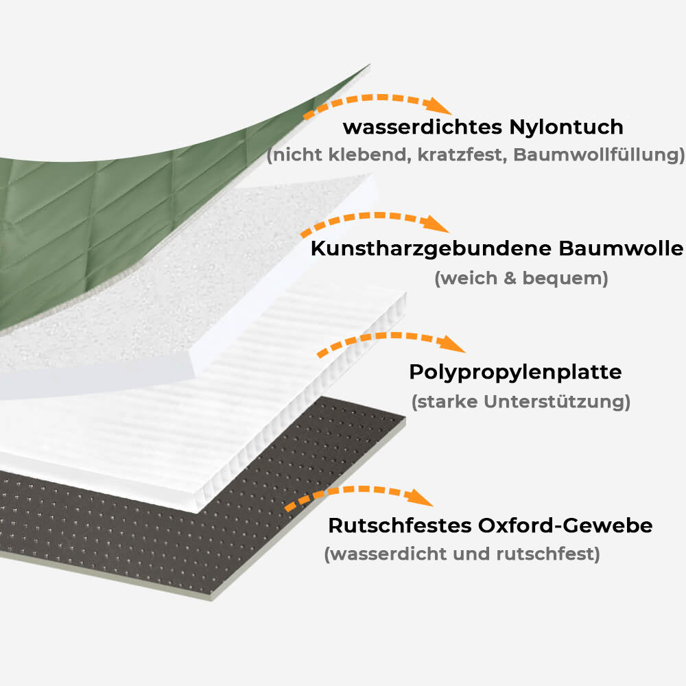 Extragroße Vollflächige Rücksitzverlängerung Mobiles Schlafzimmer für Hunde