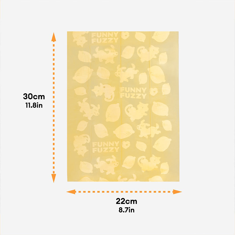 LUSTIGE FLAUSCHIGE Zitrusduftende Haltbare Recyclebare Kotbeutel - Frisch Auf