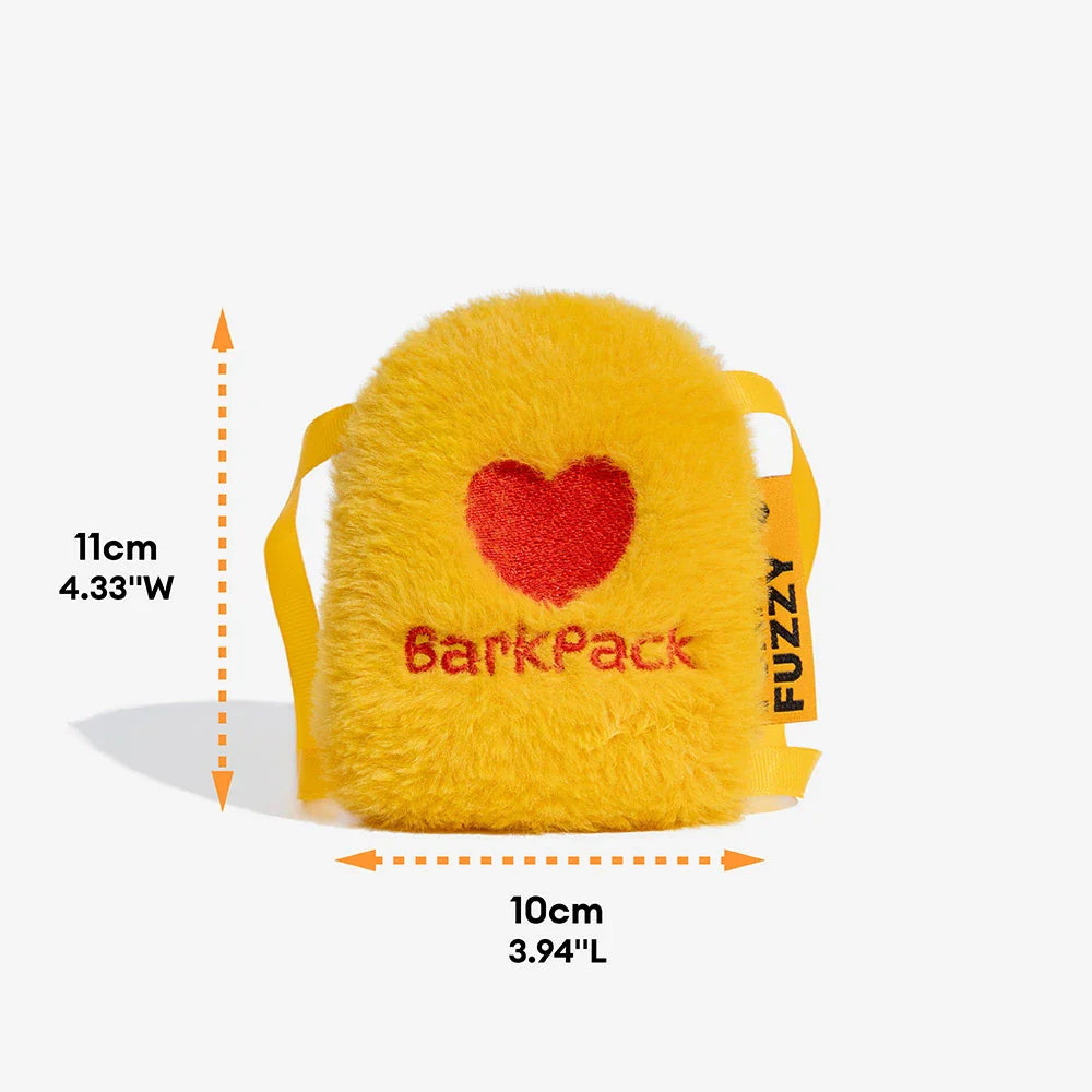 FUNNYFUZZY Schulranzen Plüsch Quietsch Hundespielzeug – BarkPack