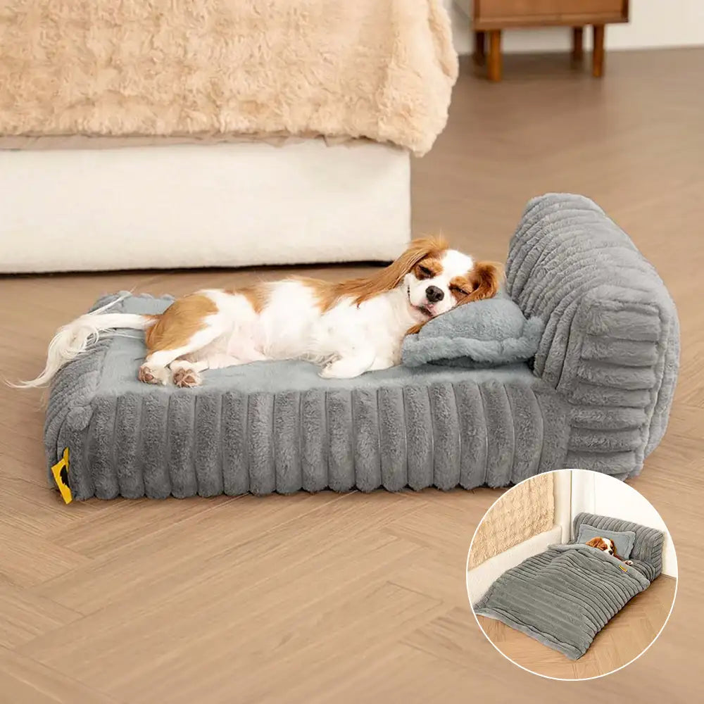 Mini-Plüsch-Hausstil Rückenstütze Orthopädisches Bett für kleine Hunde - TinyNest
